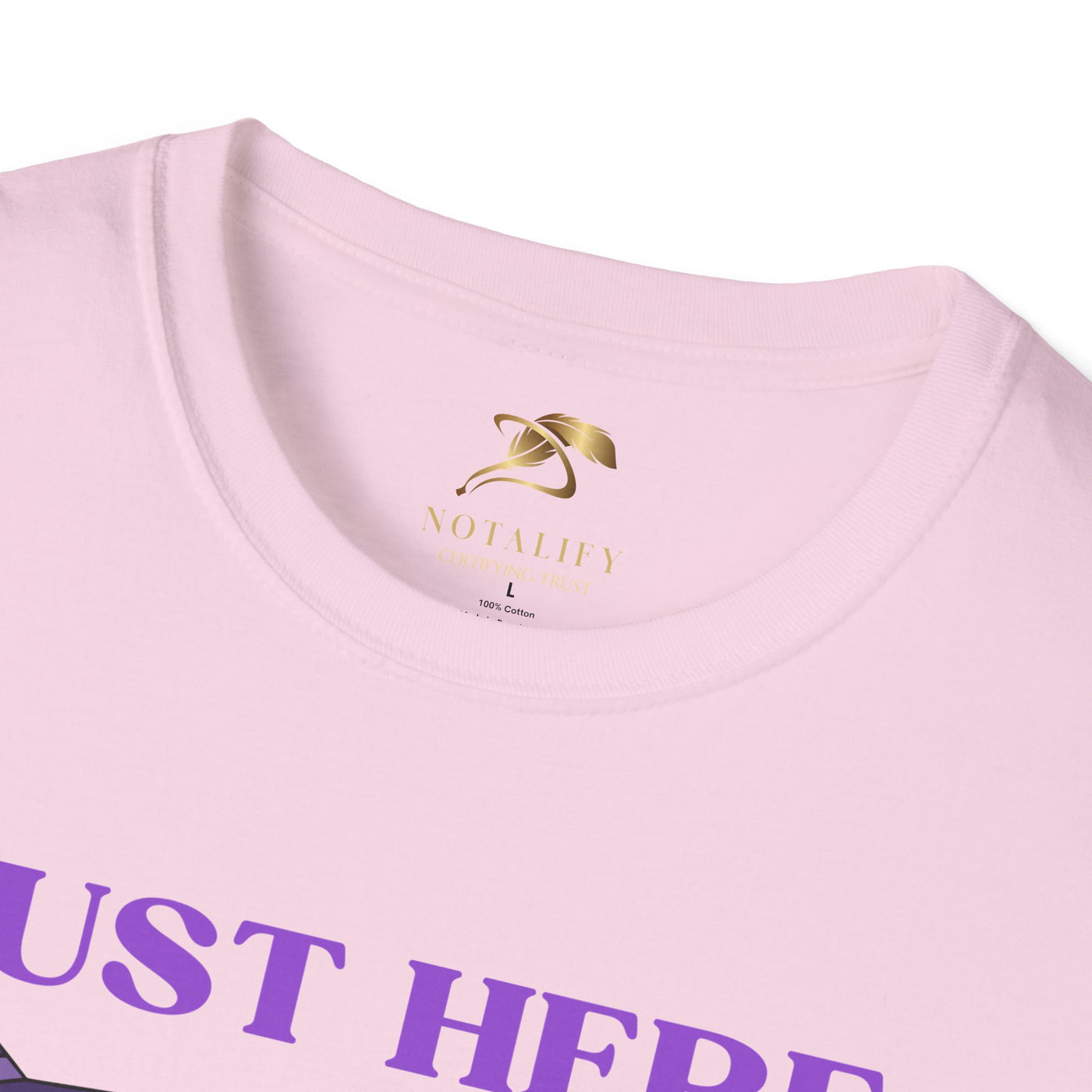 NOTALIFY Just Here for the Boo Dog Halloween TEE | Cute Puppy Costume | Soft Cotton | Fun Fall Outfit for Kids & Adults