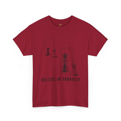 Believe in Yourself. Chess Pawn to King Reflection Tee | Inspirational Self-Esteem Tee | Motivational Shirt | Growth Mindset Gift | Unisex