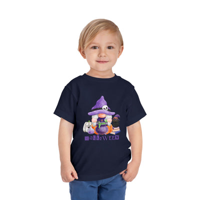 NOTALIFY Halloween Gnome Toddler TEE 1| Cute Fall Tee with Pumpkin | Soft Cotton Short Sleeve | Spooky Autumn Outfit for Kids