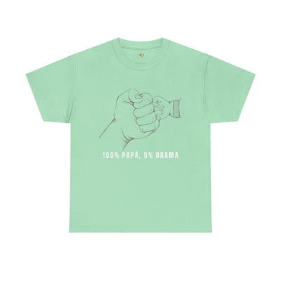 100 Percent Papá 0 Percent Drama Shirt | Funny Spanish Dad Tee | Fathers Day Gift for Dad| Cool Latino Dad Shirt | Parent Humor Graphic Tee