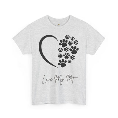 Pet Lover Unisex Heavy Cotton Tee, Love My Pet Shirt, Dog Cat Owner Gift, Animal Lover Apparel, Pet Tee - NOTALIFY