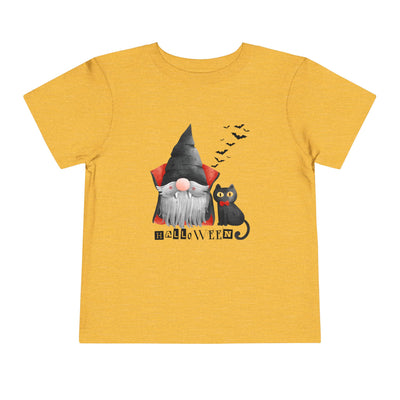NOTALIFY Boo Halloween Gnome-CAT Toddler T-Shirt | Cute Fall Tee with Candy Bucket | Soft Cotton Short Sleeve | Spooky Outfit