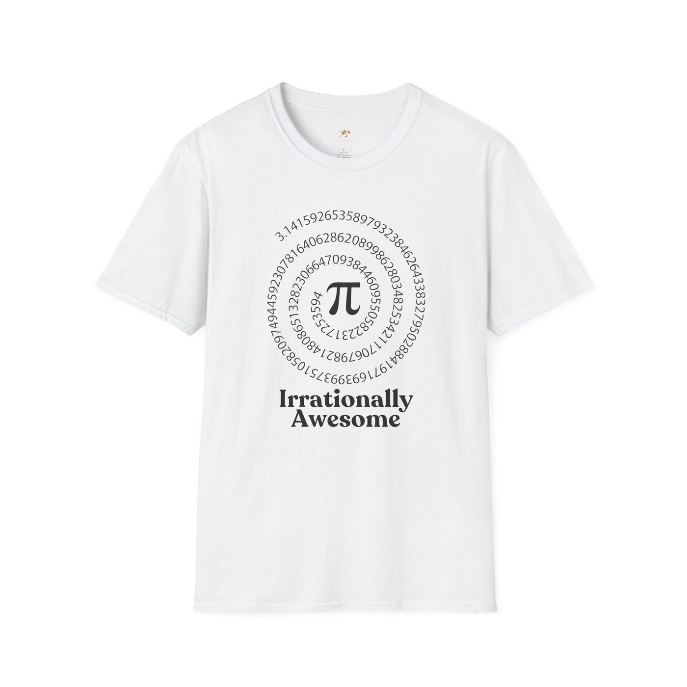 Pi Day Unisex Softstyle T-Shirt, Math Geek Gift, Irrationally Awesome 