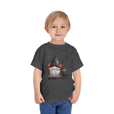 NOTALIFY Boo Halloween Gnome-CAT Toddler T-Shirt | Cute Fall Tee with Candy Bucket | Soft Cotton Short Sleeve | Spooky Outfit