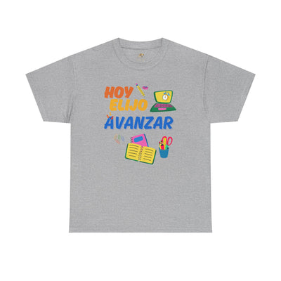 Hoy Elijo Avanzar Spanish Motivational T-Shirt | Back to School Teacher Tee | Growth Mindset Shirt | Spanish Student Gift | Unisex Tee