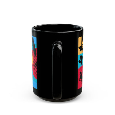 PERSONALIZED Fun Black Mug, Texas vs Miami Theme, Perfect Gift for Cof