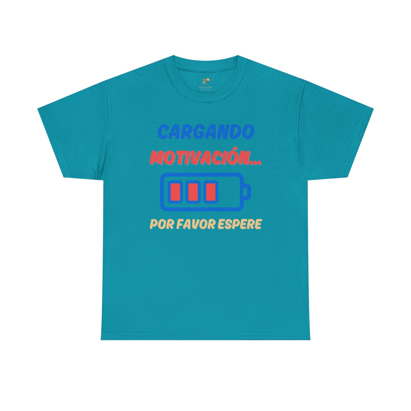 Cargando Motivación, Por Favor Espere Spanish Funny Tee | Loading Motivation Tee | Battery Graphic Shirt | Motivational Quote | Unisex Gift