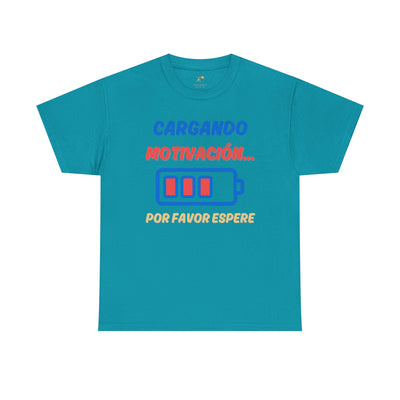 Cargando Motivación, Por Favor Espere Spanish Funny Tee | Loading Motivation Tee | Battery Graphic Shirt | Motivational Quote | Unisex Gift