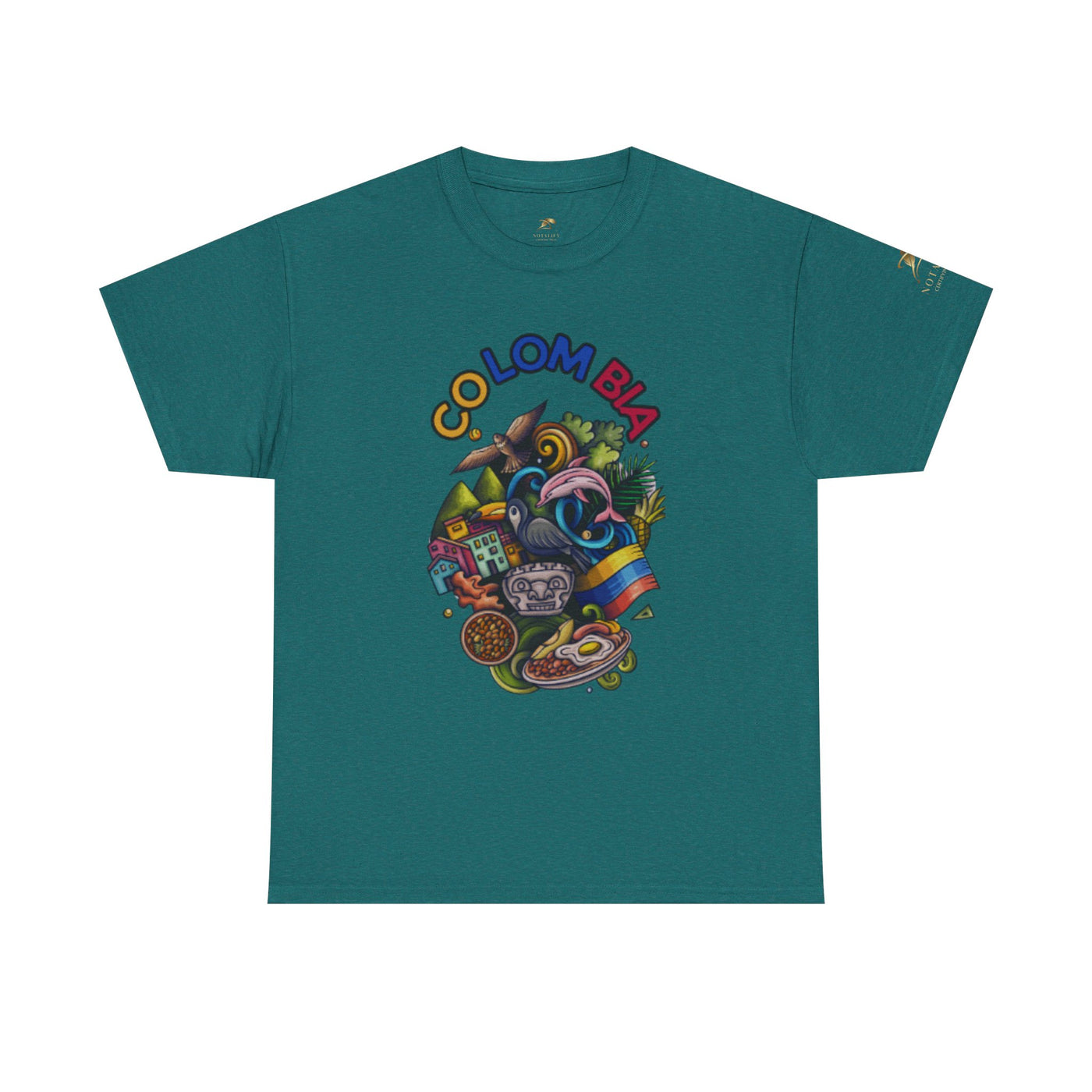 Colorful Unisex Heavy Cotton Tee with Joyful Message, Fun T-Shirt, Casual Wear, Gift for Friends, Summer Vibes, Festival Apparel - NOTALIFY