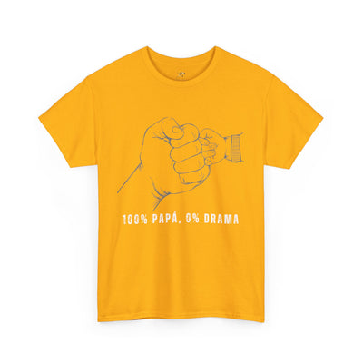 100 Percent Papá 0 Percent Drama Shirt | Funny Spanish Dad Tee | Fathers Day Gift for Dad| Cool Latino Dad Shirt | Parent Humor Graphic Tee