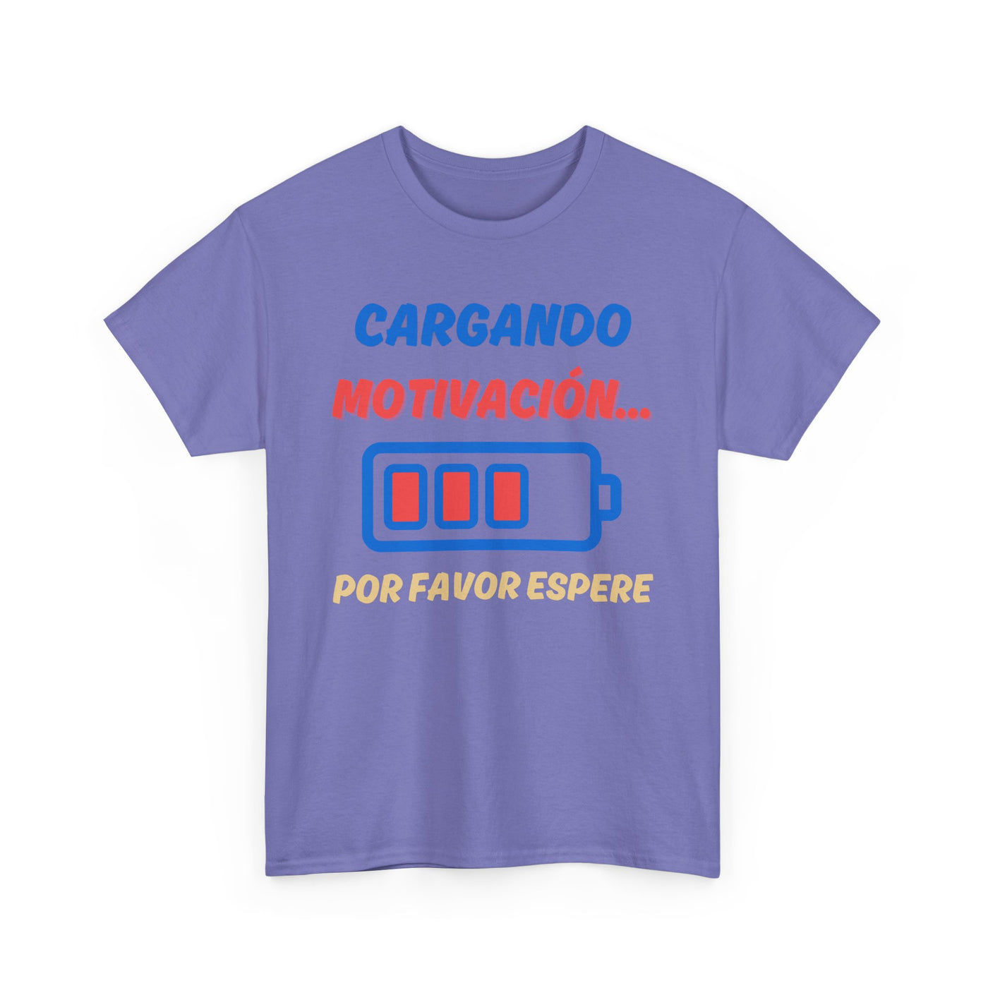 Cargando Motivación, Por Favor Espere Spanish Funny Tee | Loading Motivation Tee | Battery Graphic Shirt | Motivational Quote | Unisex Gift
