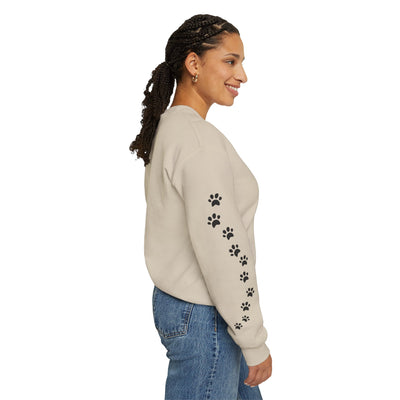 Dachshund Dog Lover Sweatshirt, Pet's Name Personalized Gift Idea, Dachshund Dog Owner Apparel, Custom Dog Paw Print Jumper, Comfy Crewneck - NOTALIFY