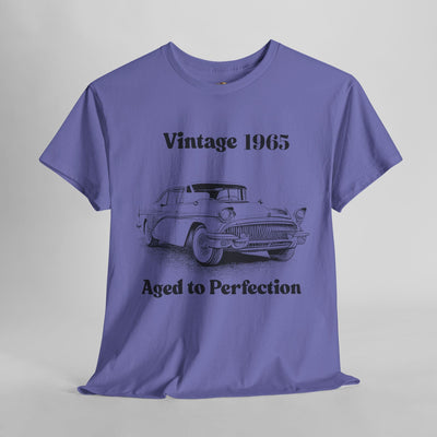 Vintage Aged to Perfection classic car t-shirt in retro style for car lovers.