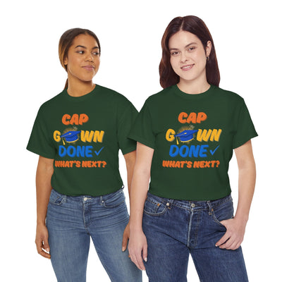 Graduation Shirt with Cap and Gown Design for Class of 2025 Seniors